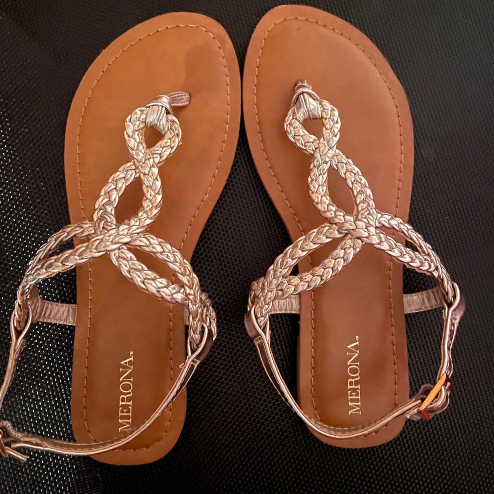 Merona gold braid sandals
